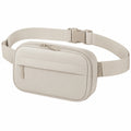 G¨¹rteltasche 23 x 15 x 6 cm aus Textil in Beige mit Rei?verschluss und verstellbarem Gurt