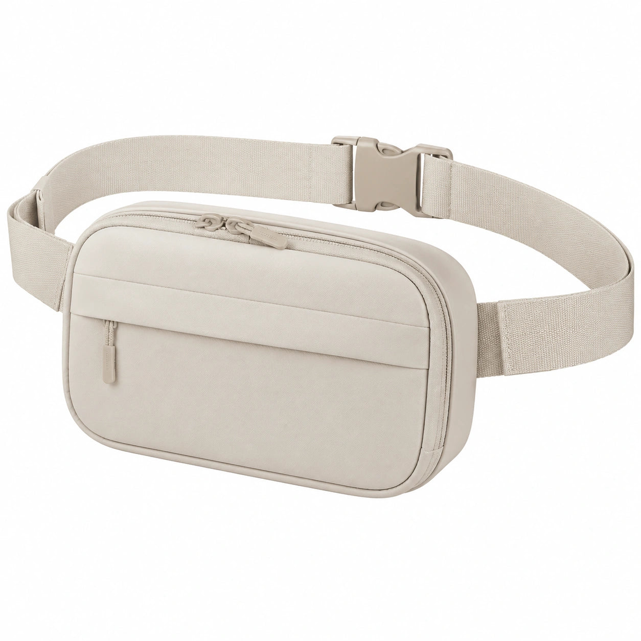 G¨¹rteltasche 23 x 15 x 6 cm aus Textil in Beige mit Rei?verschluss und verstellbarem Gurt