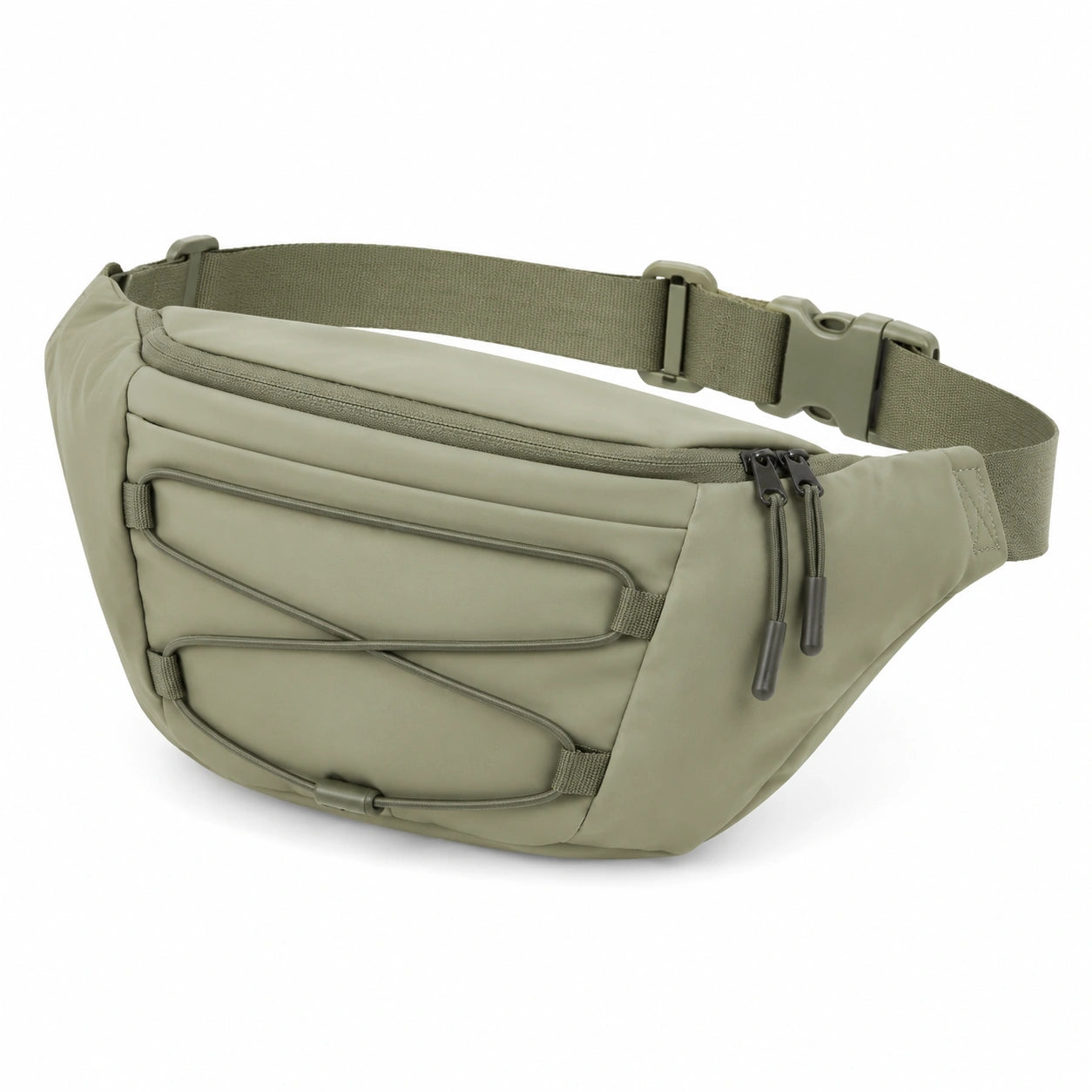 Bauchtasche 30 x 8 x 16 cm aus Synthetik olivgr¨¹n mit Rei?verschluss und verstellbarem Gurt