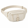 H¨¹fttasche 25 cm x 7 cm x 14 cm aus Polyester in Creme mit verstellbarem Gurt und Rei?verschluss