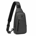 Umh?ngetasche 18 x 8 x 32 cm aus Synthetikgewebe Schwarz mit verstellbarem Schultergurt