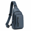 Umh?ngetasche 18 x 8 x 32 cm Kunstleder Blau mit verstellbarem Schultergurt