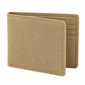 Geldb?rse 12 x 9 x 1 cm aus Textil Beige zweifach klappbar
