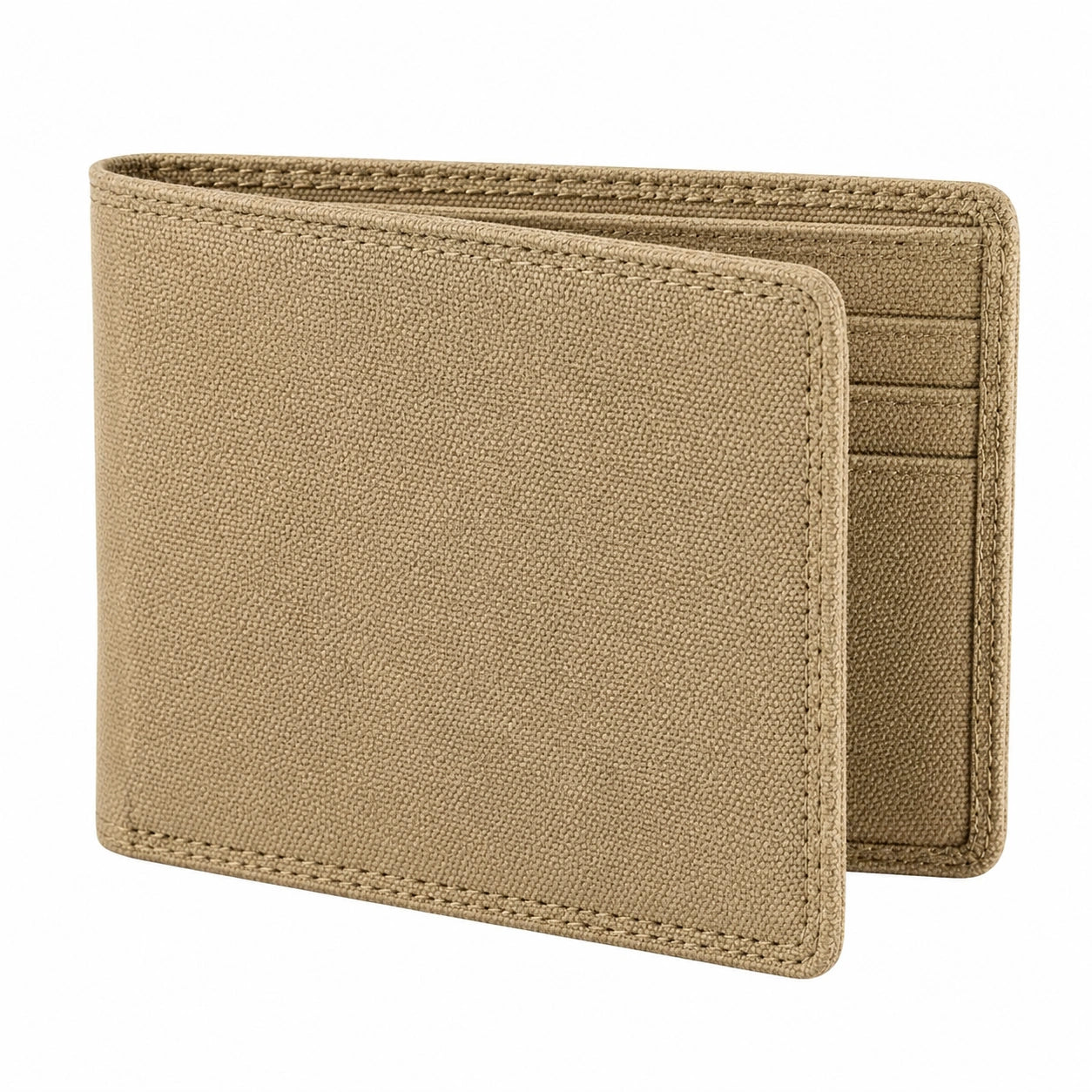 Geldb?rse 12 x 9 x 1 cm aus Textil Beige zweifach klappbar