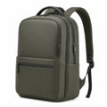 Laptop Rucksack 30 x 15 x 42 cm Kunstleder Olivgr¨¹n mit Mehrfachf?chern