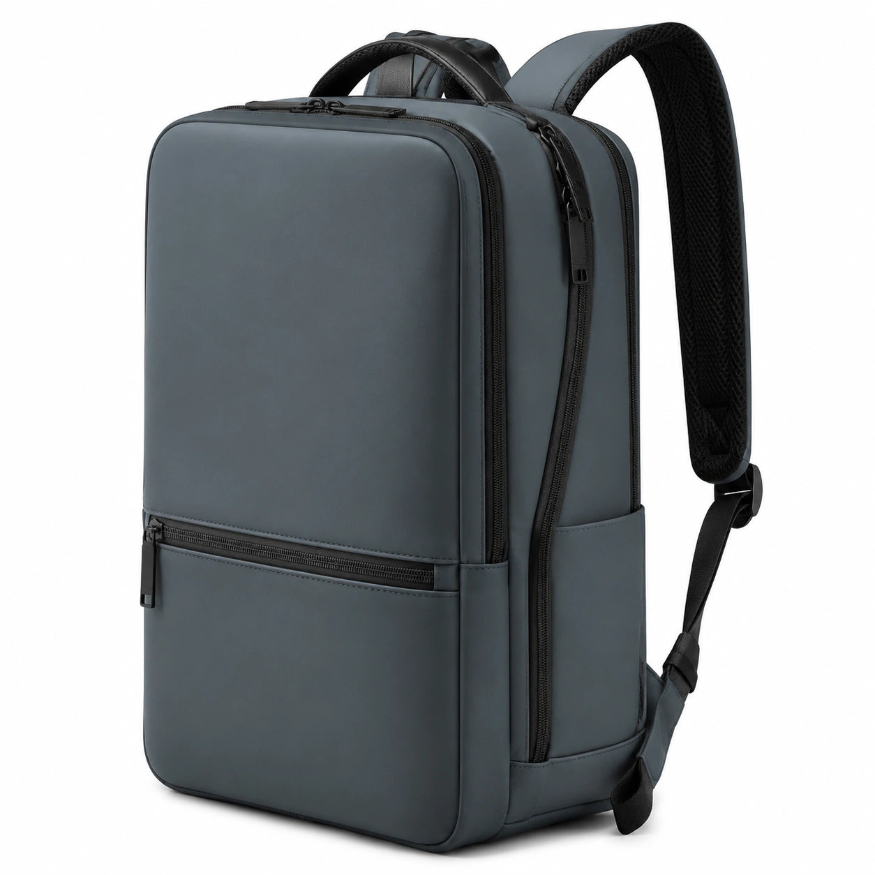 Rucksack 30 ¡Á 15 ¡Á 45 cm aus Kunstfaser Dunkelgrau mit Rei?verschluss f¨¹r Alltag und Pendeln