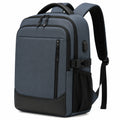 Laptop Rucksack 32 x 18 x 46 cm aus Polyester Blau f¨¹r Alltag und Arbeit mit F?chern